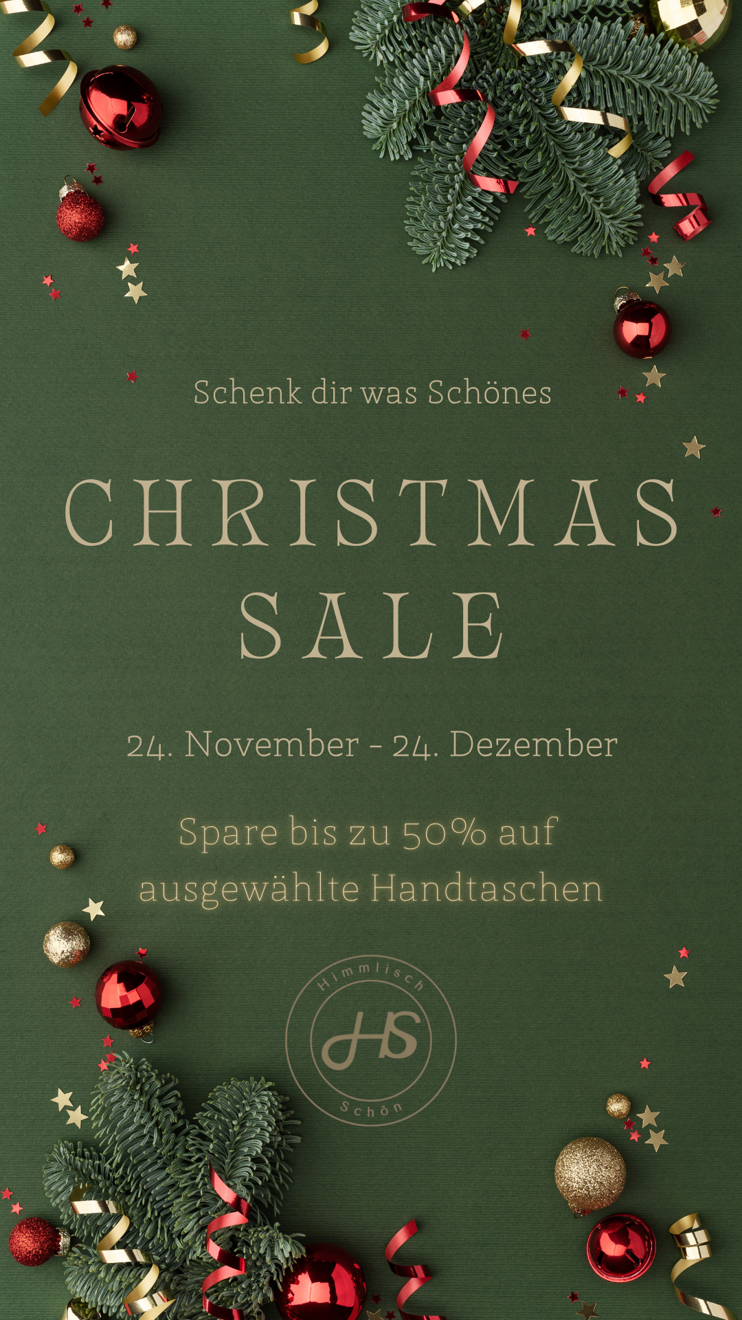 Grün Gold Rot Klassisch Elegant Weihnachten Sale Instagram Story Grün Gold Rot Klassisch Elegant Weihnachten Sale Instagram Story